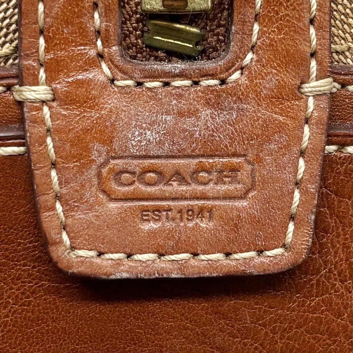 【良品】COACH Y2K big signature beige canvas leather mini boston bag unisex コーチ ボストンバッグ 【良品】COACH Y2K big signature beige canvas leather mini boston bag unisex コーチ ボストンバッグ