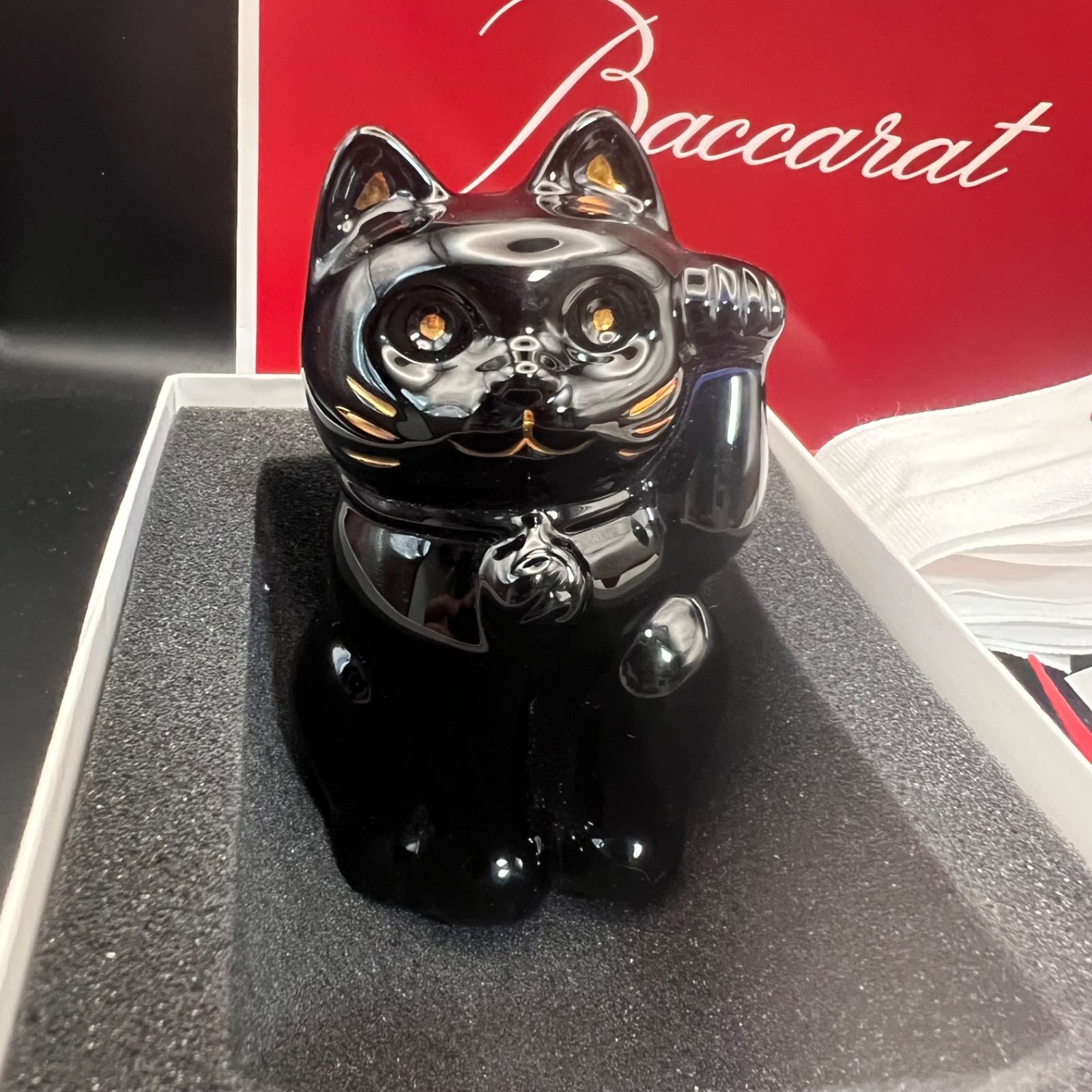 Baccarat まねき猫 ミッドナイト 新品未使用】バカラ ミッドナイト まねき猫 - メルカリ