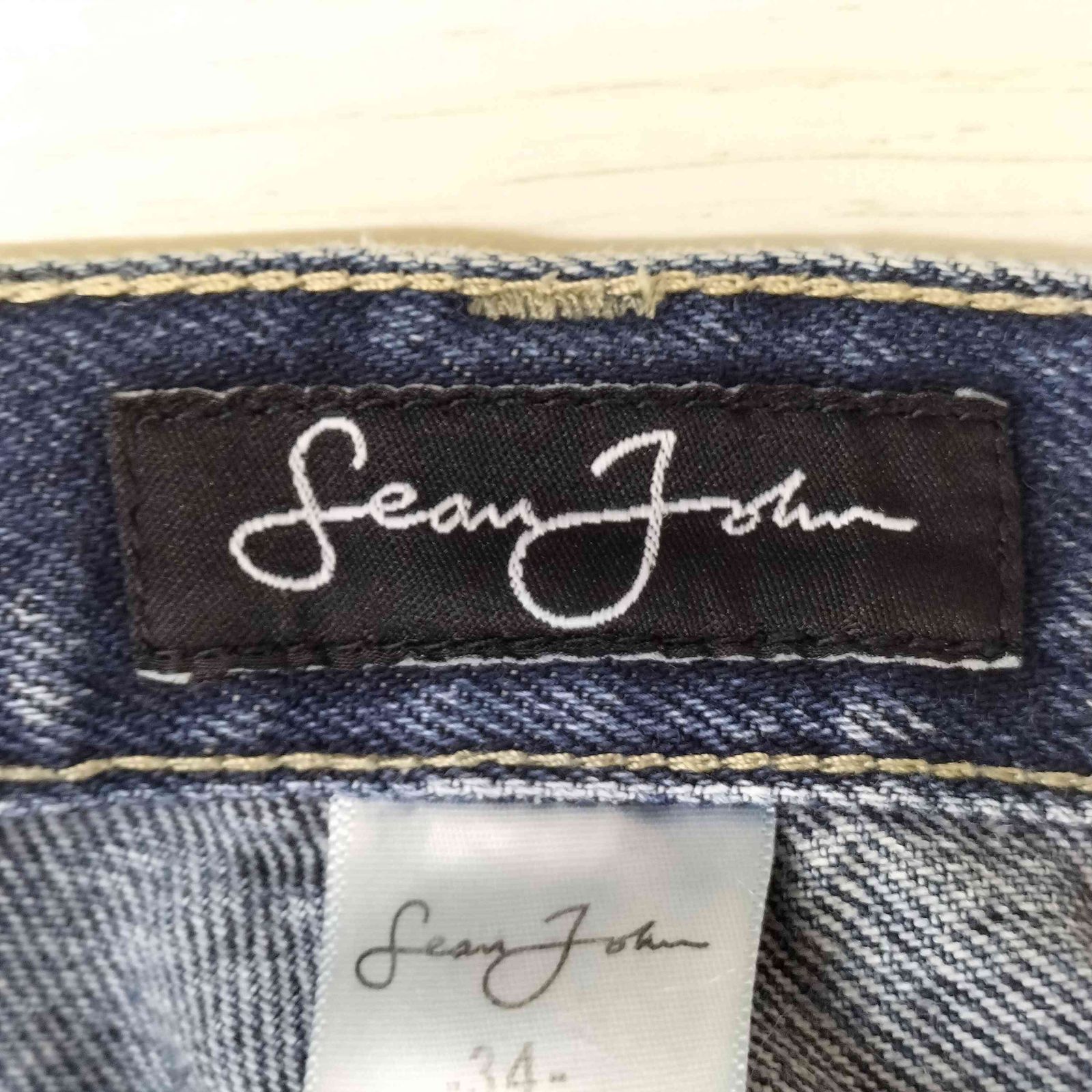 ショーンジョン Sean john ロゴ 刺繍 デニム パンツ メンズ 34 - メルカリ