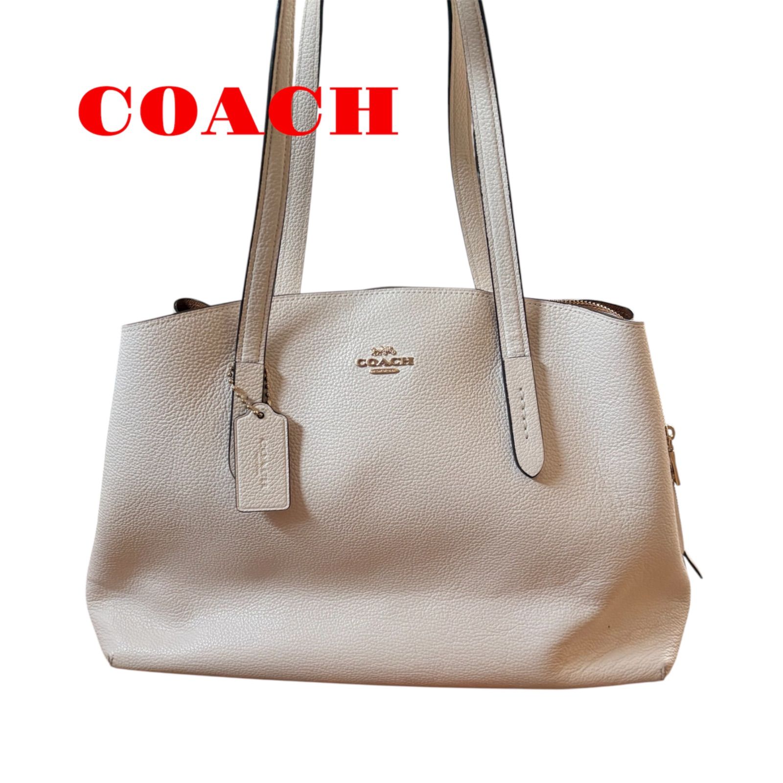 COACH コーチ トートバッグ 52547 ホワイト レザー - メルカリ