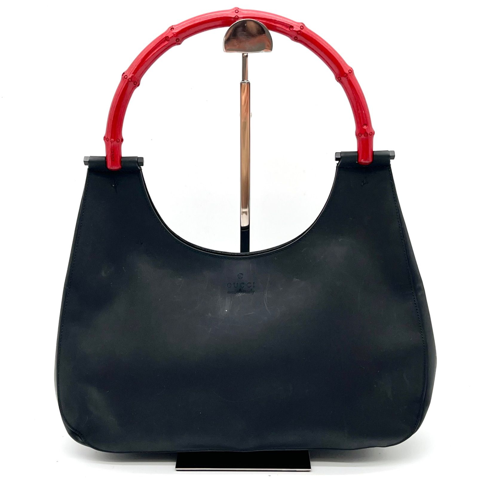 Auth GUCCI Tom Ford Era Bamboo Leather Shoulder Bag Handbag 001 3761