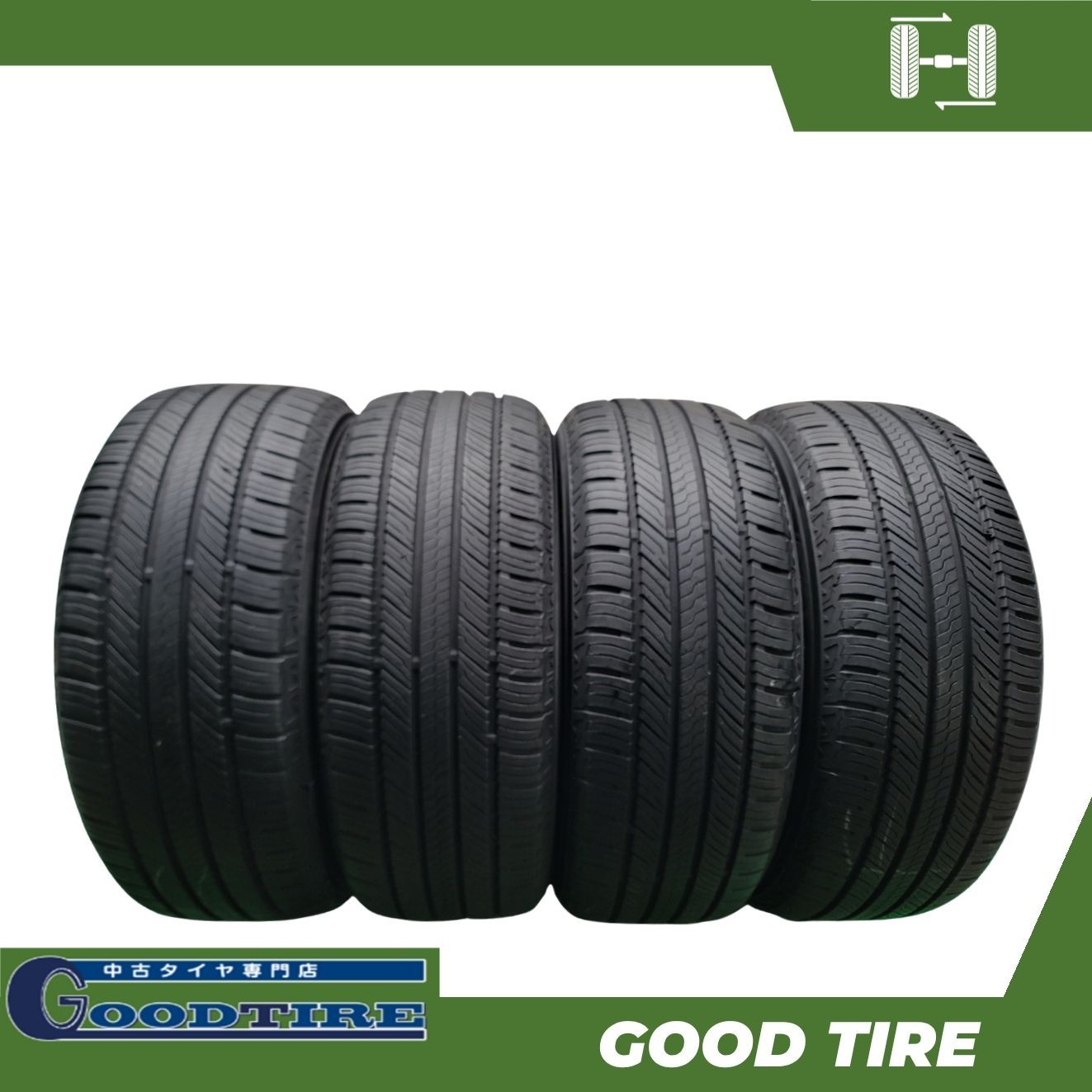 225/55R17 ヨコハマ GEOLANDAR CV GO58 2020年製 夏用 4本セット 7.5分山 中古タイヤ タイヤ アルファード フーガ フォレスター（7706）