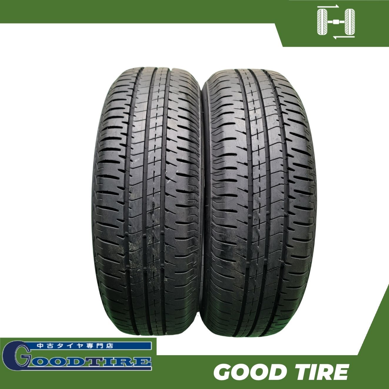 175/65R15 8分山 ブリヂストン ECOPIA NH200C 2022年製 夏用 2本セット 中古タイヤ タイヤ アクア フィット ノート（7694）