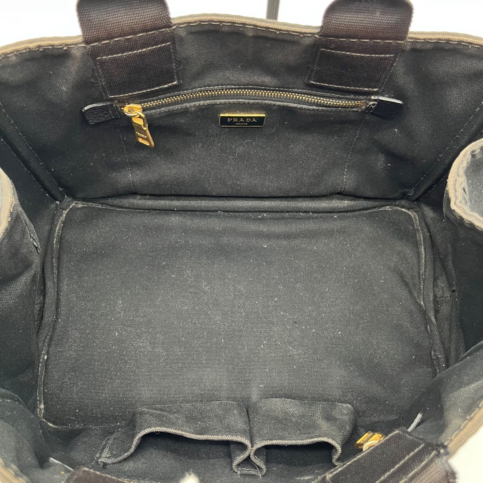 PRADA プラダ カナパ トートバッグ ハンドバッグ ブラック 黒 - メルカリ