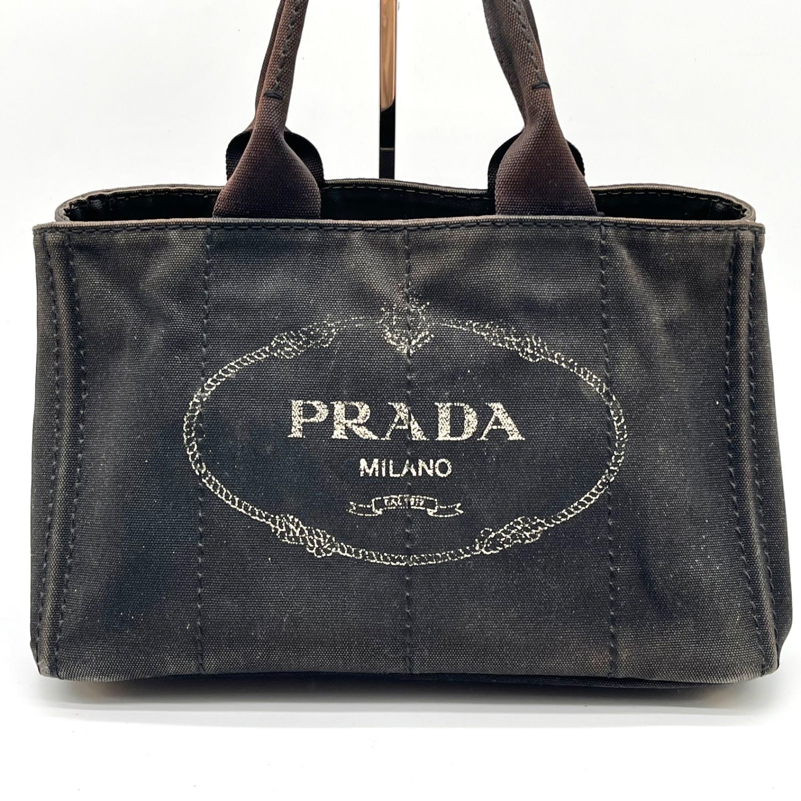 PRADA プラダ カナパ トートバッグ ハンドバッグ ブラック 黒 - メルカリ
