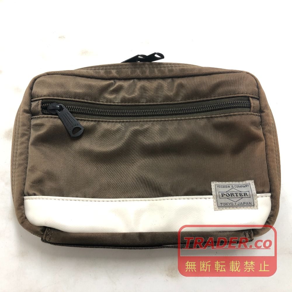 02w25263 ポーター PORTER ナイロンクラッチバッグ ブラウン 日本製 