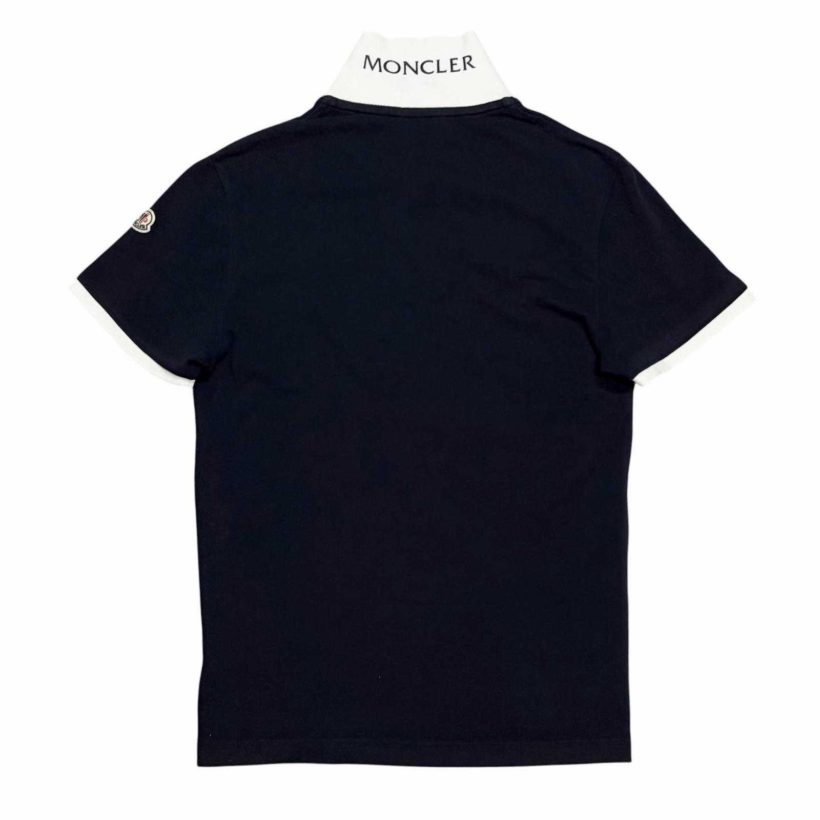 m　MONCLER モンクレール メンズ ポロシャツ 襟裏ロゴ ネイビー MONCLER/S /ダークネイビー /襟裏ロゴポロシャツ/型番