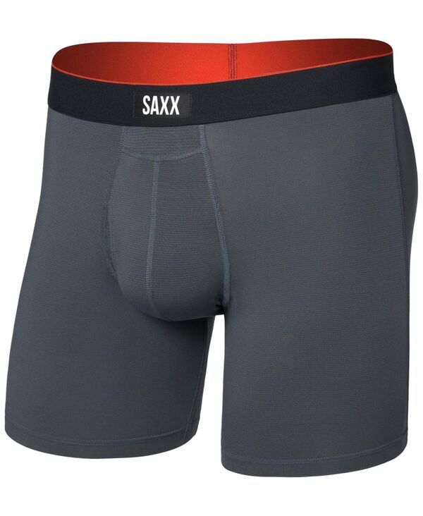 サックス メンズ アンダーウェア ボクサーパンツ プリント メッシュ SAXX Mens MultiSport Printed Mesh Boxer Briefs Turbulence W Black Wb ブラック