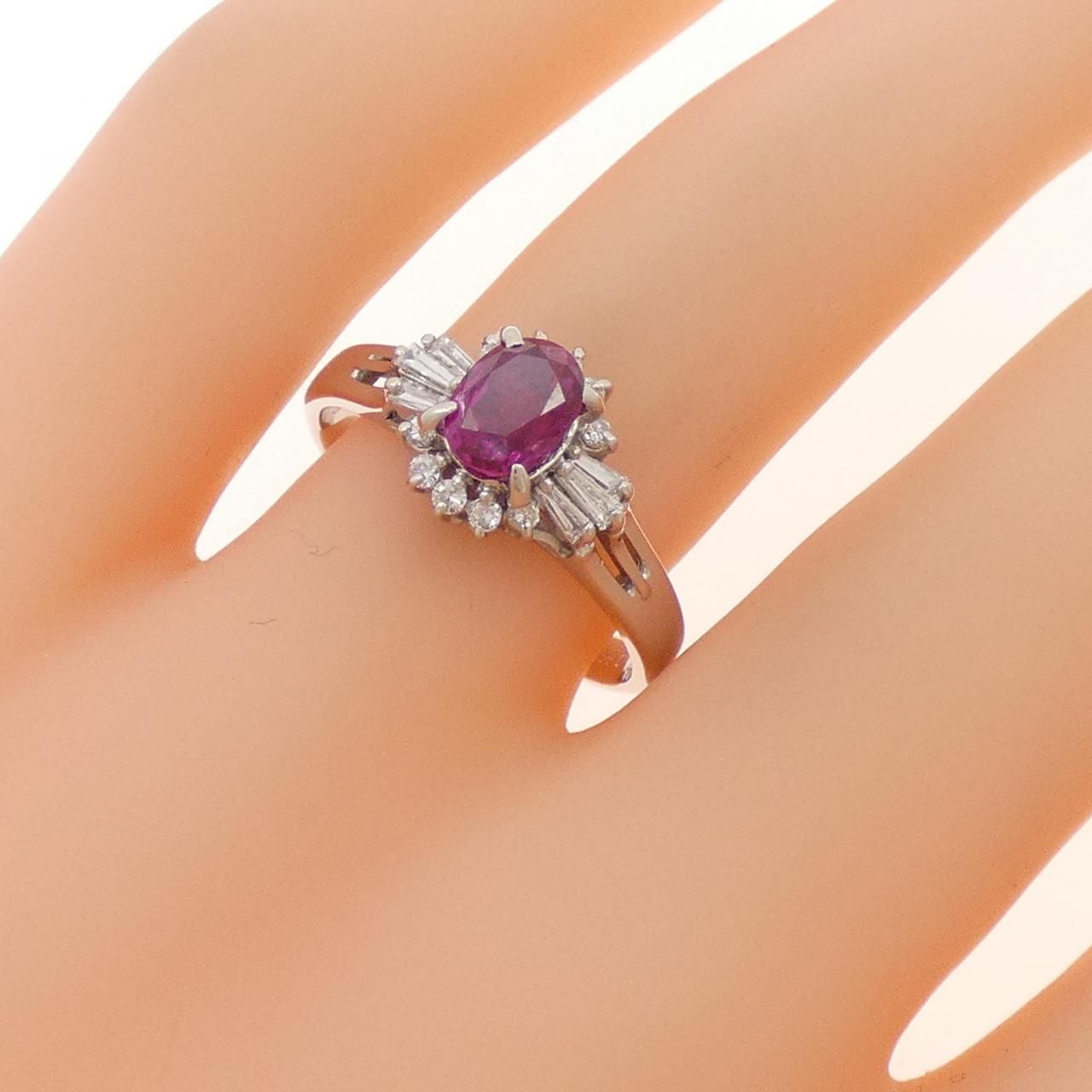 PT900 ルビー リング 0.88CT - メルカリ