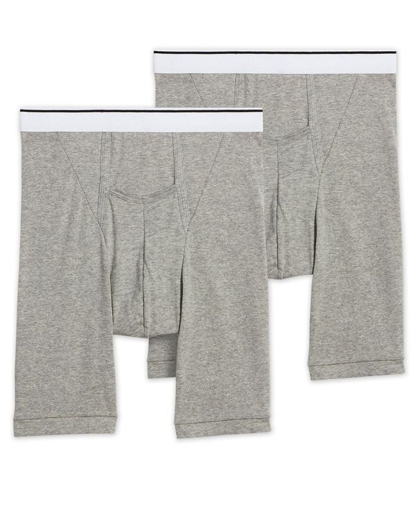 ジョッキー メンズ アンダーウェア ボクサーパンツ Jockey Mens Pouch Midway Boxer Briefs Pack of 2 Gray Heather グレー