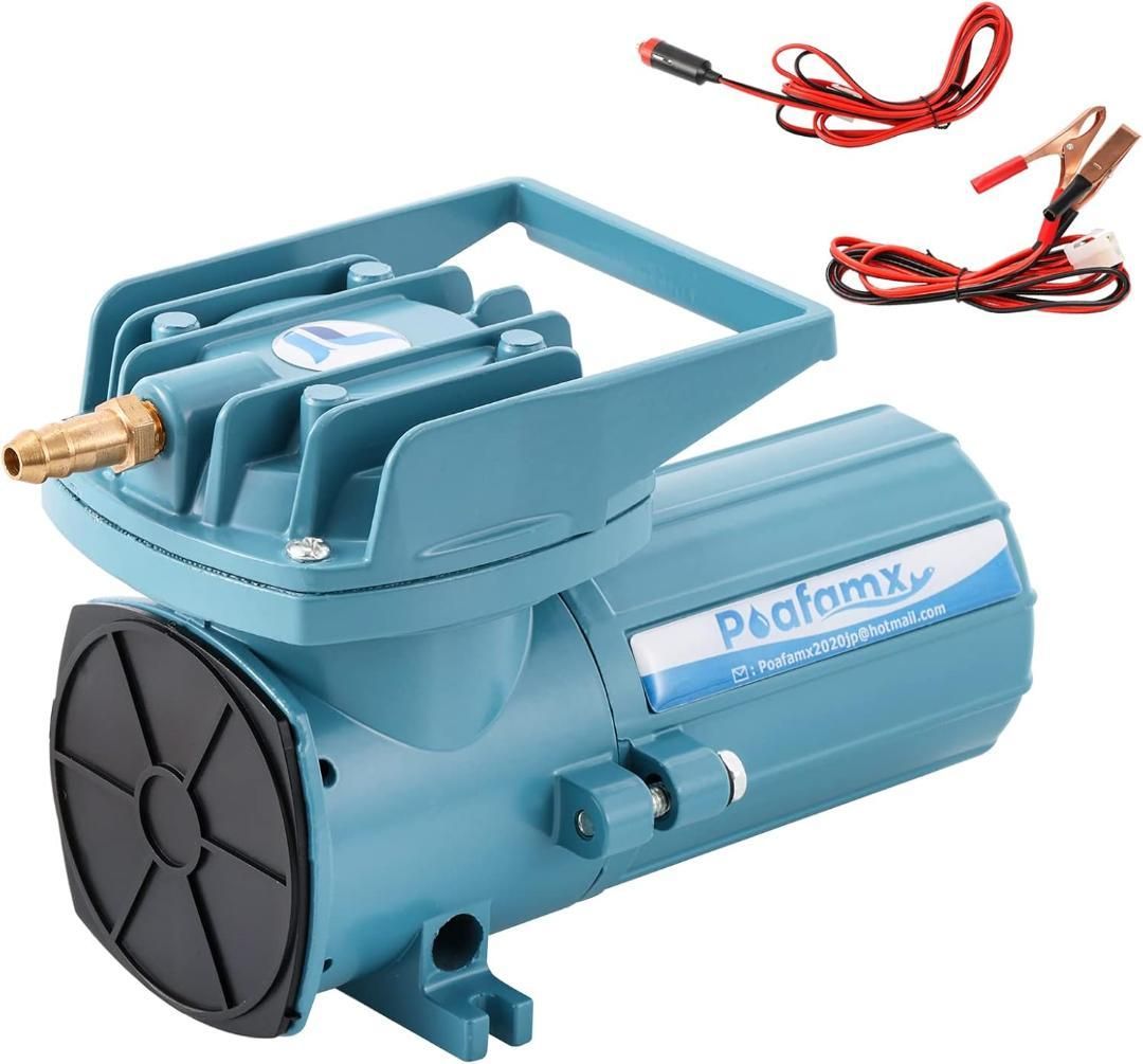【015C23】Poafamx 12Vエアーポンプ 18W 12V電源線＋車用