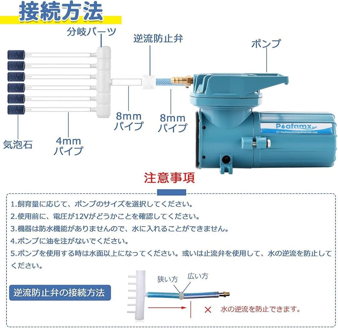 015C23】Poafamx 12Vエアーポンプ 18W 12V電源線＋車用 - メルカリ
