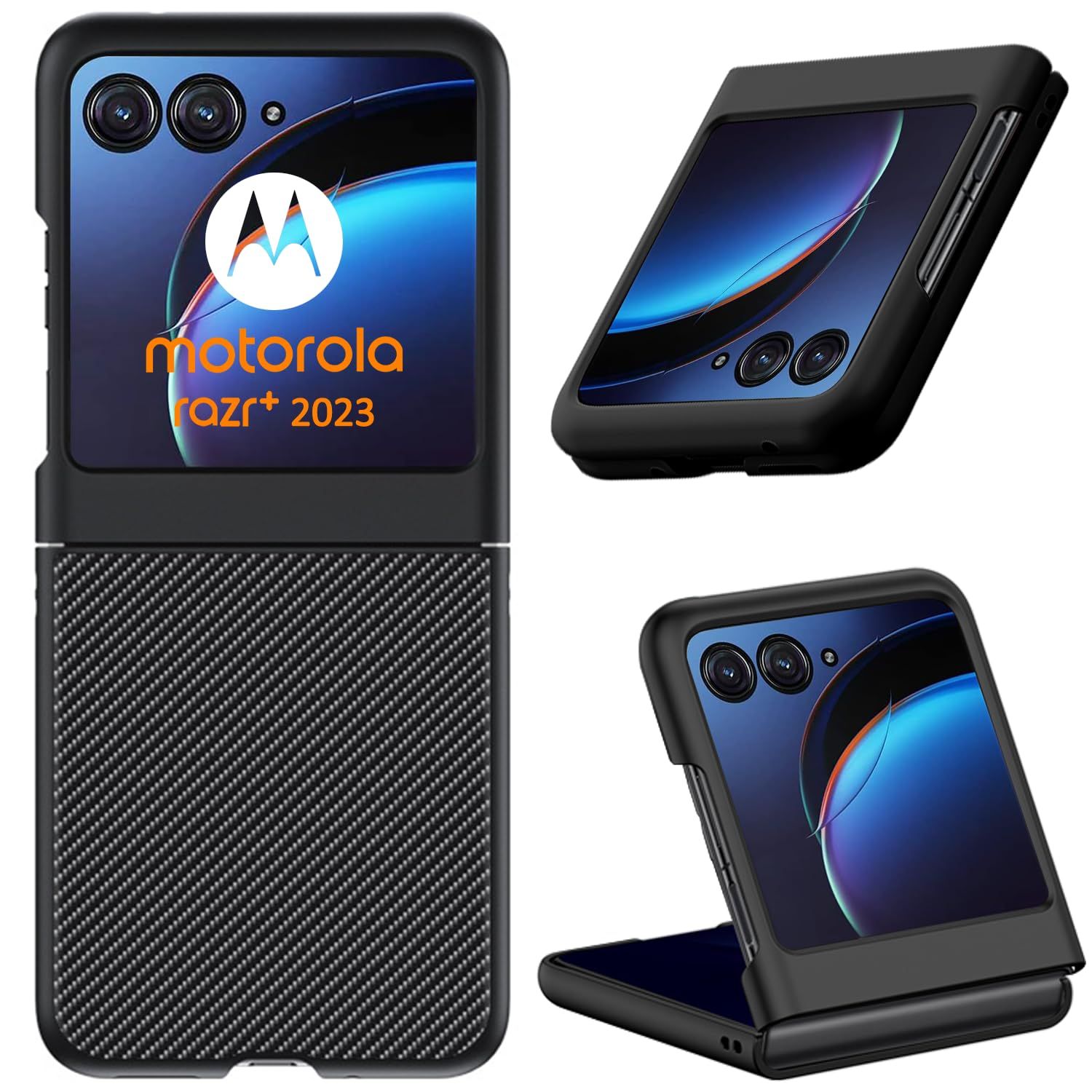 新品 【Miimall】Motorola Razr 40 Ultra用 ケース カバー 炭素繊維 