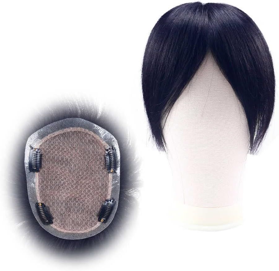 新品 YOYO 部分ウィッグ メンズ 人毛100% ポイントウィッグ 男性用 部分カツラ 医療用 白髪隠し 薄毛 ヘアピース つむじカバー 増毛 軽量 快適 小顔 ナチュラル 脱毛症隠す 頭頂部 付け毛 ウィッグネット (ノーカットタイプ 14×19cm)