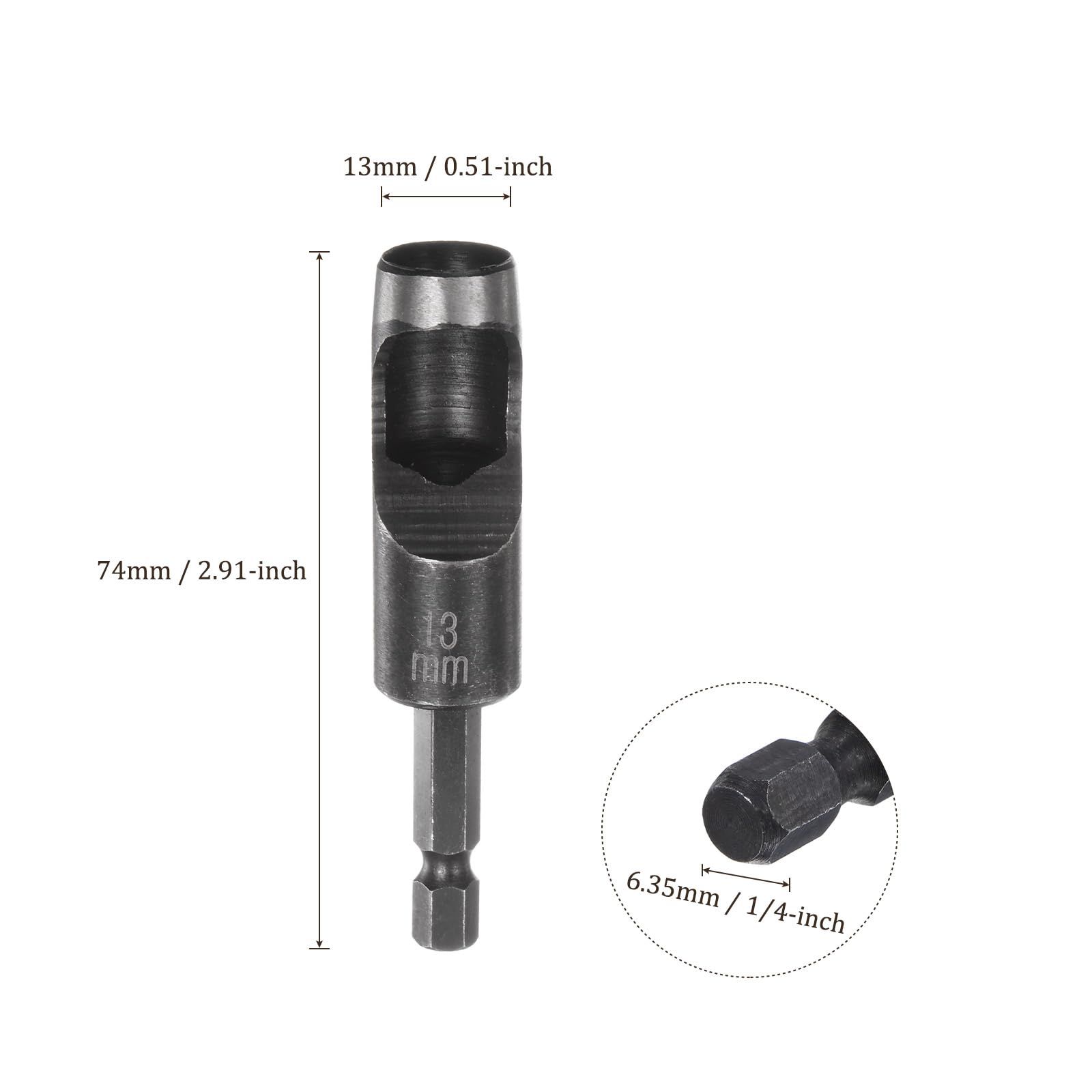 新品 Kozelo レザーホールパンチツール [13 mm x 1/4 シャンク] 延長
