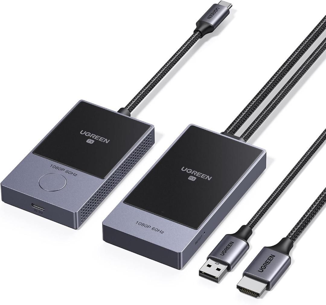 【013B19】UGREEN ワイヤレスHDMI送信機と受信機 USB-C