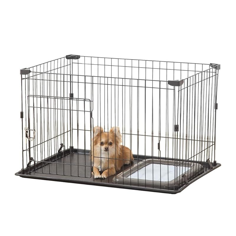 アイリスオーヤマ システムサークルトレー付き P-STN-550 ブラウン 小型犬用 90×60×55.2cm 0