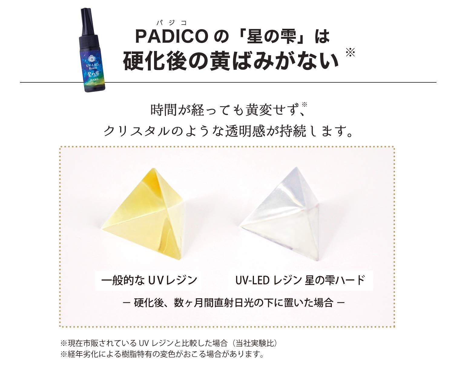 パジコ レジン液 大容量 UV-LEDレジン 星の雫 ハードタイプ 500g 透明 日本製 1