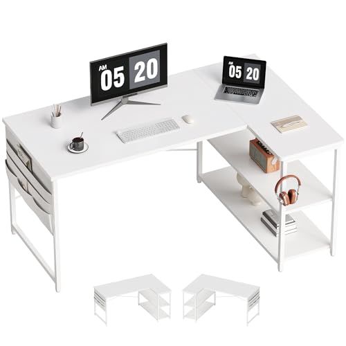 事務・店舗用品 YeTom l字デスク 机 pcデスク ゲーミングデスク 右棚左 