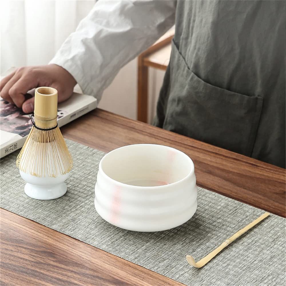 百本立 茶筅 茶筅立て 茶杓 茶さじ 抹茶碗 茶道具 4点セット 茶せん 曲