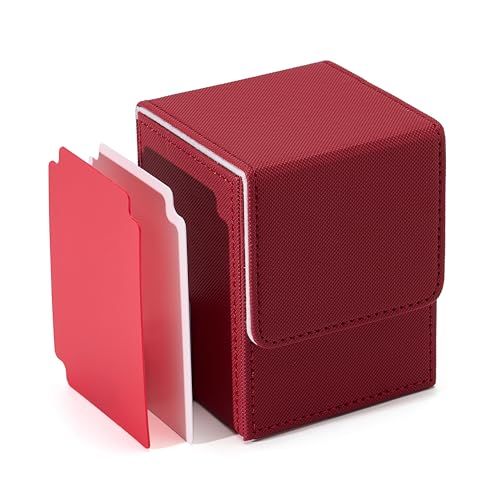 Venssu デッキケース トレカケース 縦入れ マグネット PU レザー 100枚