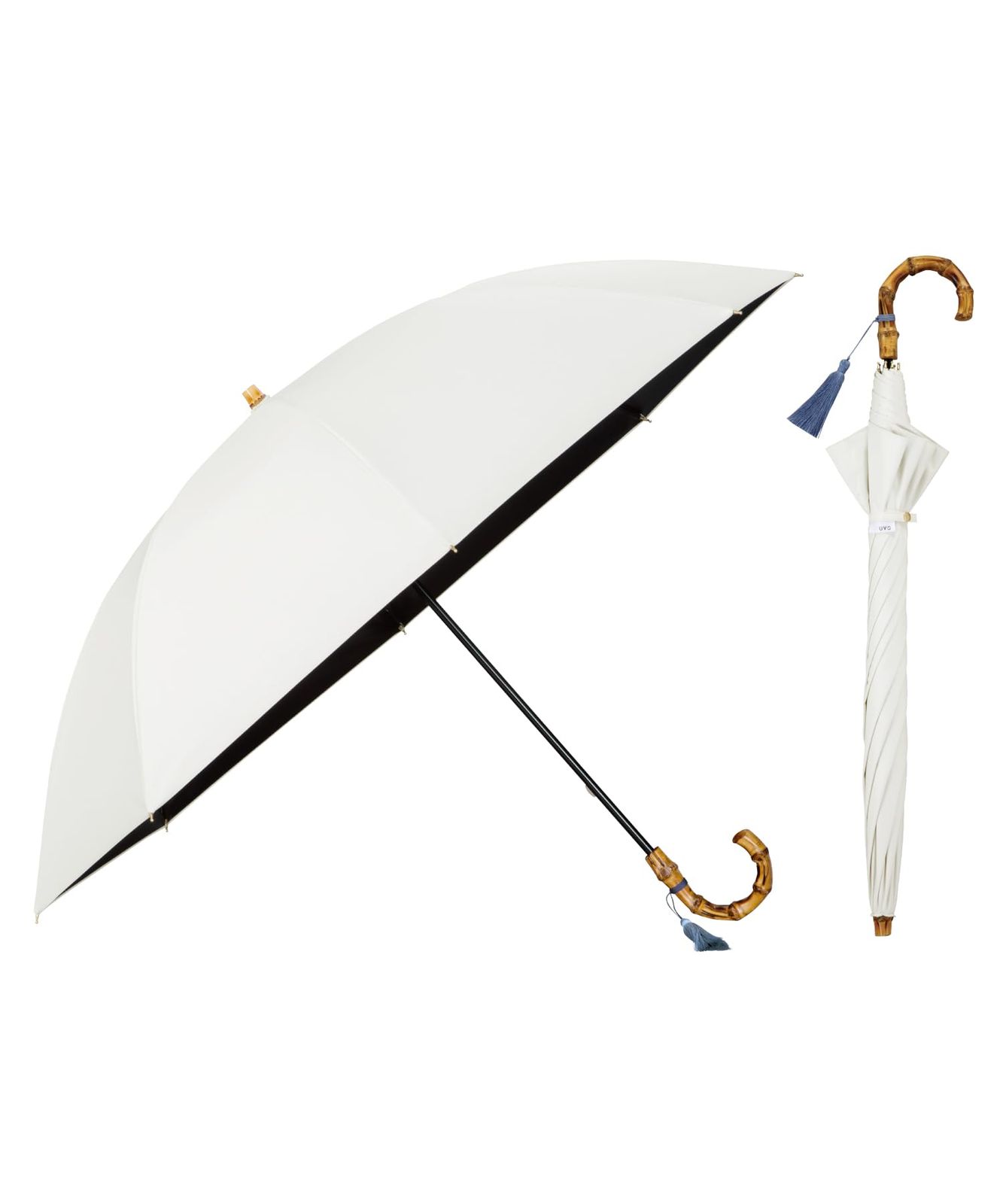 【旧モデル】Wpc. 日傘 UVO(ウーボ) 長傘／60cm レディース 無地タッセル オフ 親骨：60cm UVO60S-27 0