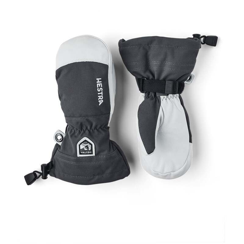 ヘストラ メンズ アクセサリー 手袋 レザー Hestrarmy Leather Heli Ski Jr Mittens Kids Grey グレー