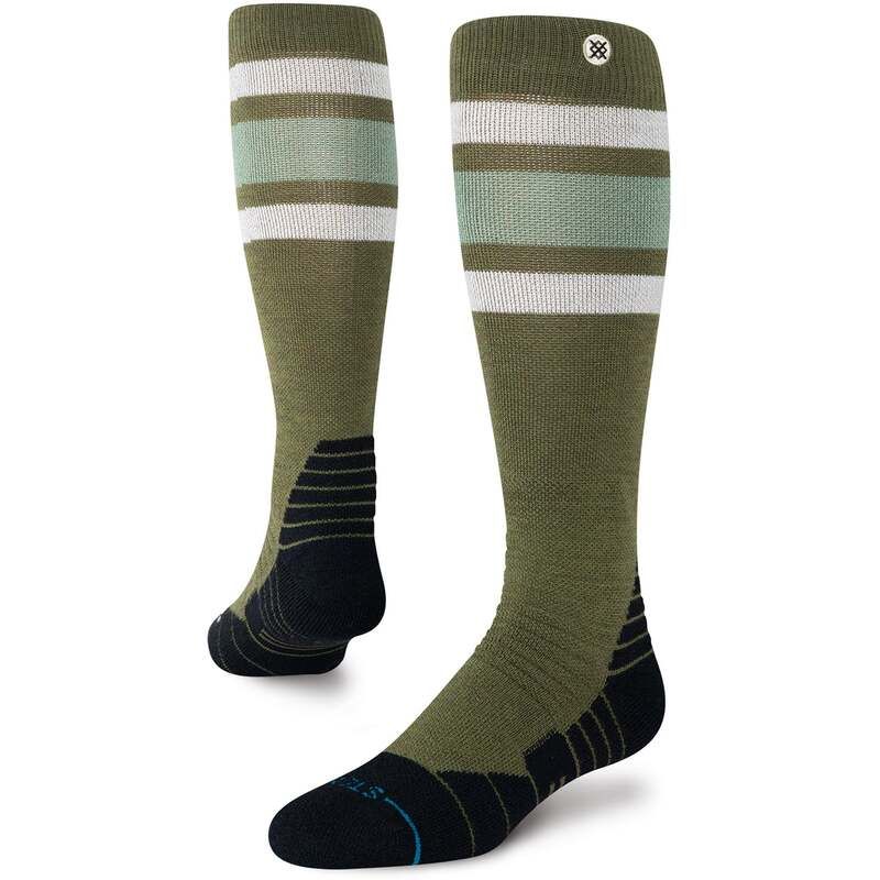スタンス メンズ アンダーウェア 靴下 ウール Stance Boyd Mid Wool Snow Socks Olive オリーブ