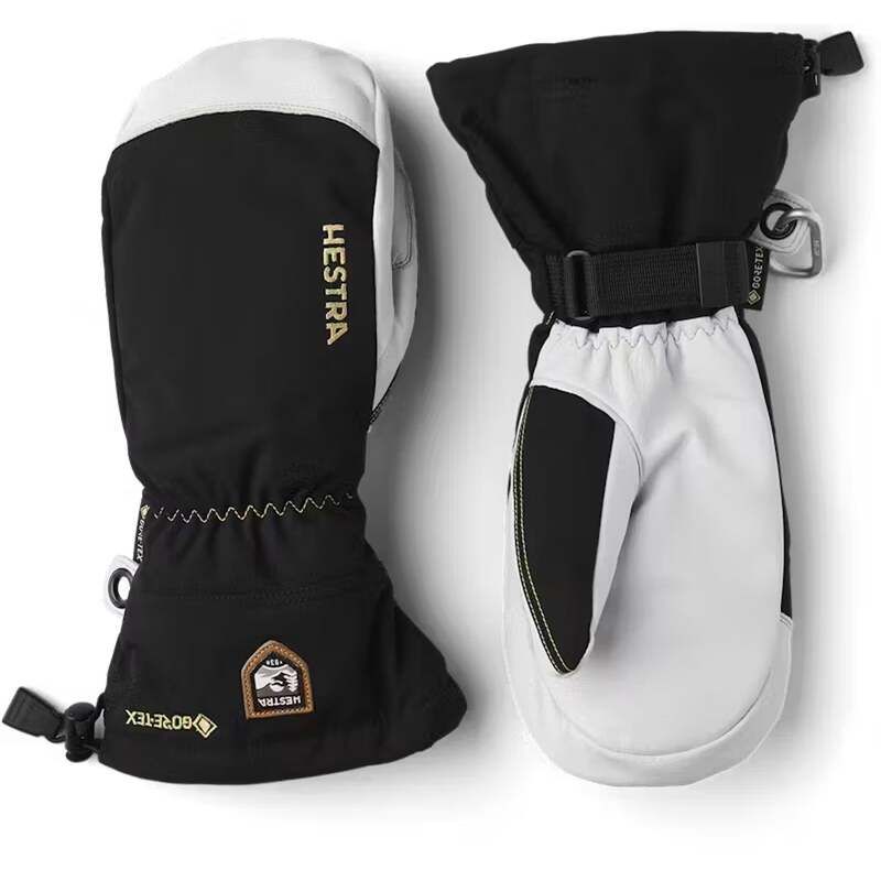 ヘストラ メンズ アクセサリー 手袋 レザー Hestrarmy Leather GORETEX Mittens BlackNatural Grey ブラック