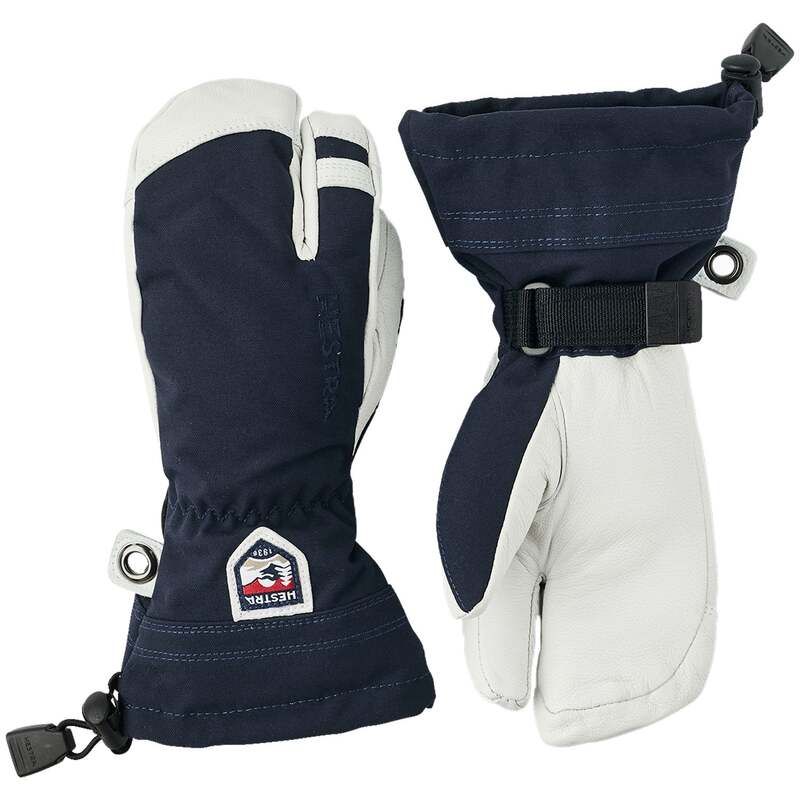 ヘストラ メンズ アクセサリー 手袋 レザー Hestrarmy Leather Heli Ski Jr 3Finger Mittens Kids Navy ネイビー