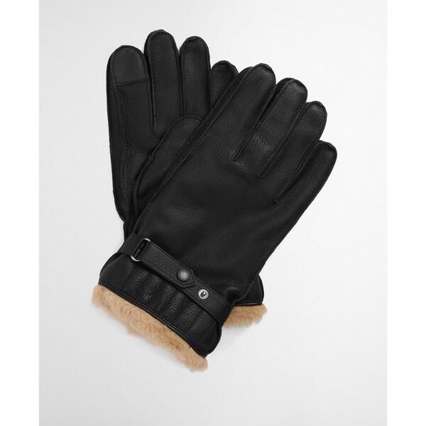 バブアー メンズ アクセサリー 手袋 レザー Barbour Leather Utility Gloves Black ブラック