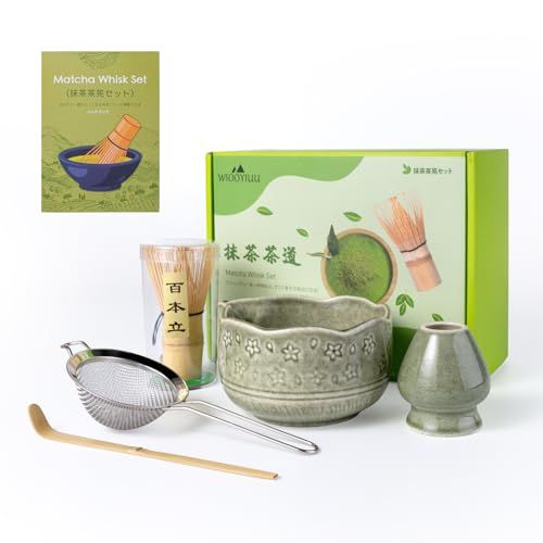 HAUUFENN 抹茶 セット 茶道具 セット 抹茶碗 茶杓 百本立 茶筅 茶筅