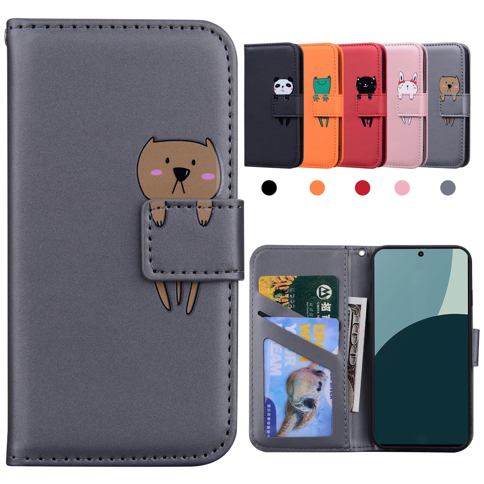 グレー 手帳型スマホケース 動物モチーフ AQUOS sense9/10 手帳型ケース グレー 動物柄 - メルカリ