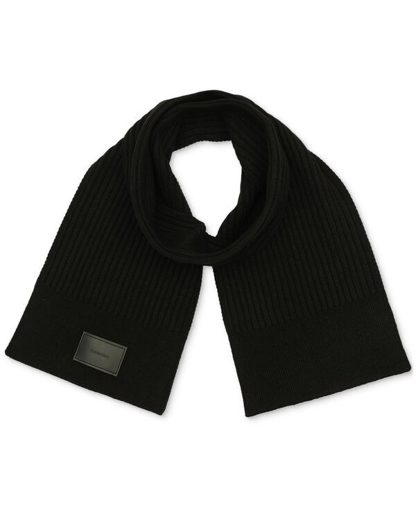 カルバンクライン メンズ アクセサリー マフラー・ストール・スカーフ Calvin Klein Mens Mixed Stitch Scarf Black ブラック