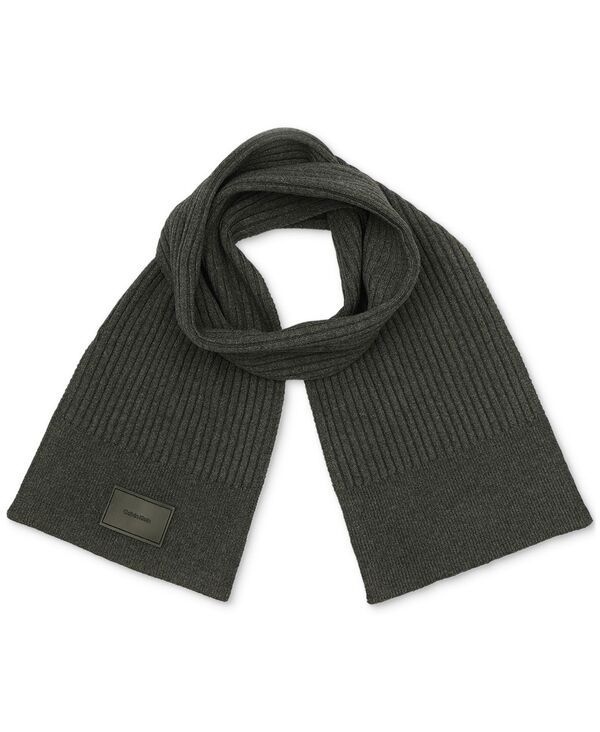 カルバンクライン メンズ アクセサリー マフラー・ストール・スカーフ Calvin Klein Mens Mixed Stitch Scarf Charcoal チャコール