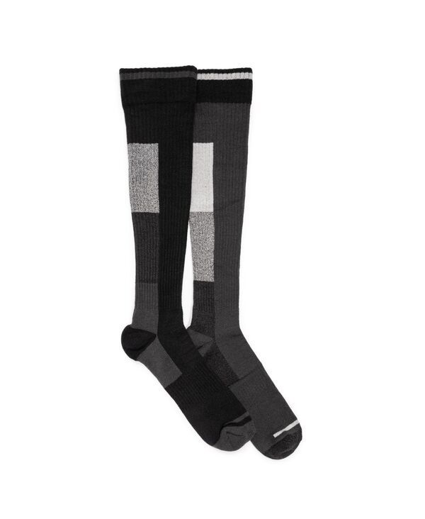 ムクルクス メンズ アンダーウェア 靴下 トール コットン MUK LUKS Ruff N Tuff Mens Work Wear Tall Cotton Blend Compression Socks 2 Pair Pack Blackgrey ブラック