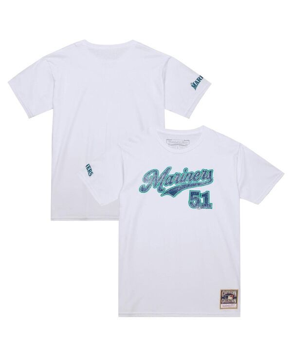 ミッチェルネス メンズ トップス Tシャツ Mitchell Ness Mens Ichiro Suzuki White Seattle Mariners Cooperstown Collection Player TShirt White ホワイト