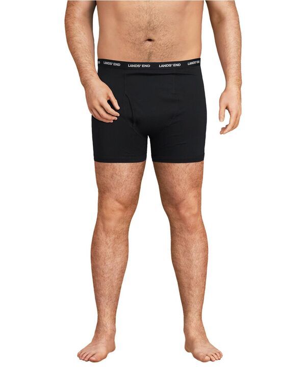 ランズエンド メンズ アンダーウェア ボクサーパンツ トール ニット Lands End Big Tall 3 Packnit Boxer Briefs Black ブラック
