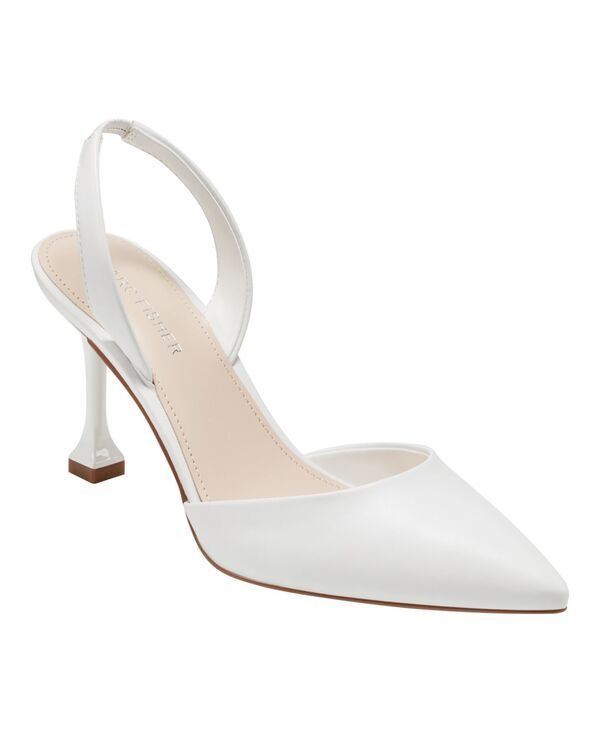 マークフィッシャー レディース トップス ワンピース Marc Fisher Womens Hadya Pointy Toe Stiletto Dress Pumps White Faux Leather ホワイト