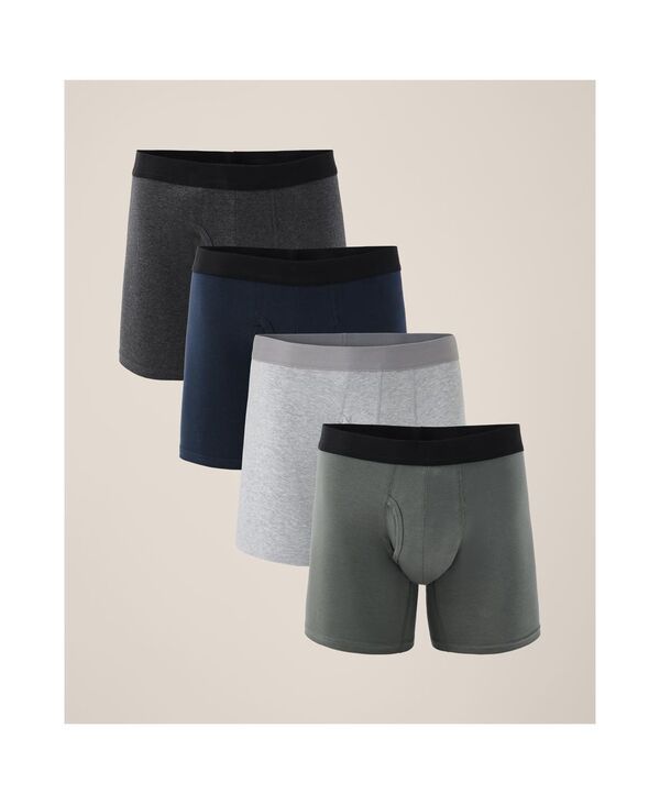 パクト メンズ アンダーウェア ボクサーパンツ コットン Pact Mens Organic Cotton Everyday Boxer Brief 4Pack Classic neutrals