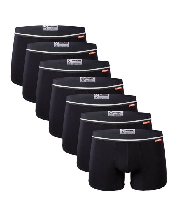 モスマン メンズ アンダーウェア ボクサーパンツ Mosmann Australia 7Pack Bamboo Trunks Raveno Color