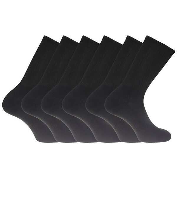 ドッカーズ メンズ アンダーウェア 靴下 Dockers Mens Performance Socks 6Pairs Cushioned Athletic Dress Crew Socks for Men Black 60 ブラック