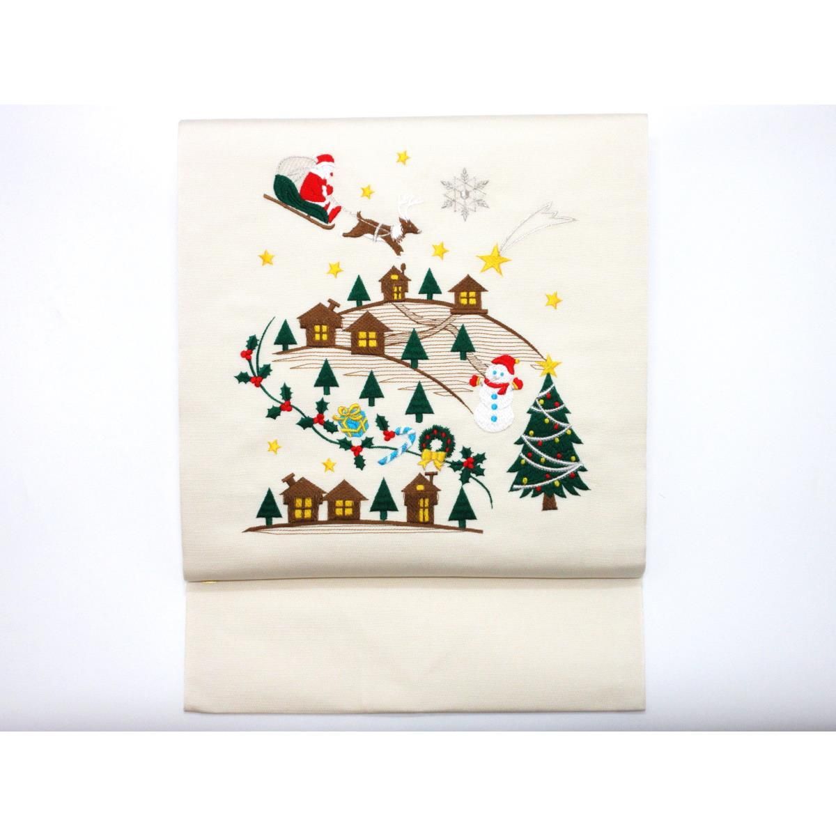 未使用品】名古屋帯 クリスマス - メルカリ