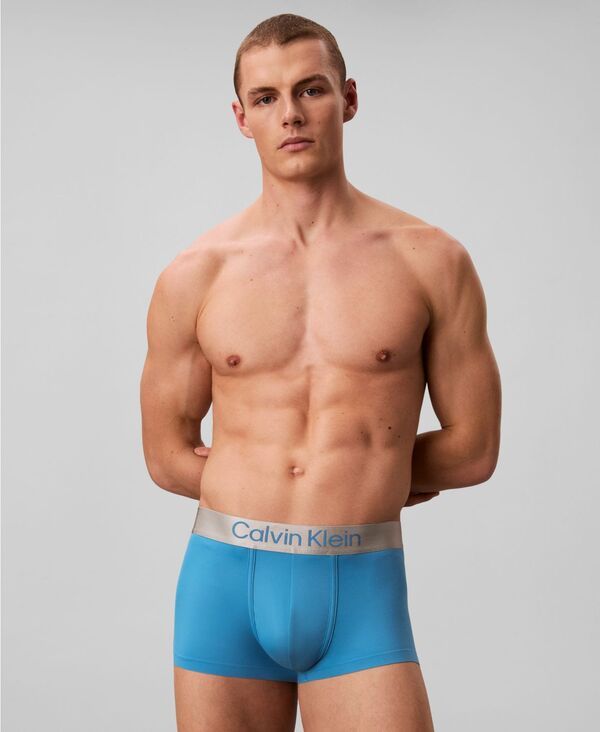 【送料無料】 カルバンクライン メンズ ボクサーパンツ アンダーウェア Mens Logo Trunks Cendre Blue
