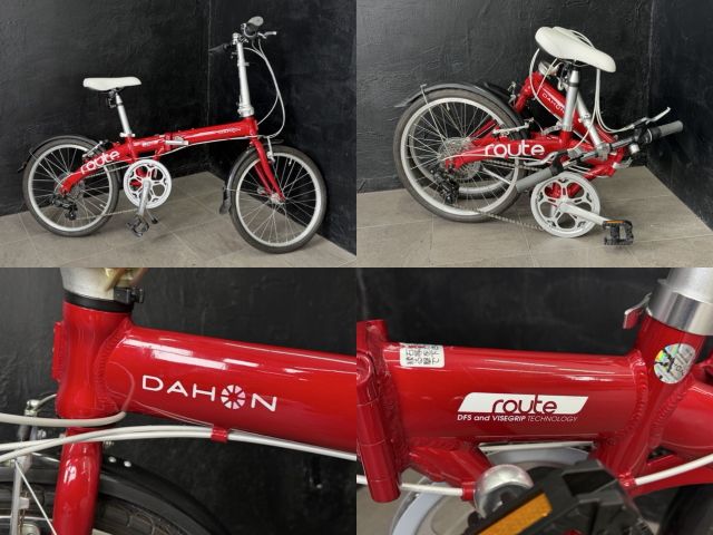 折りたたみ自転車 【中古】DAHON ダホン route ルート レッド 20インチ