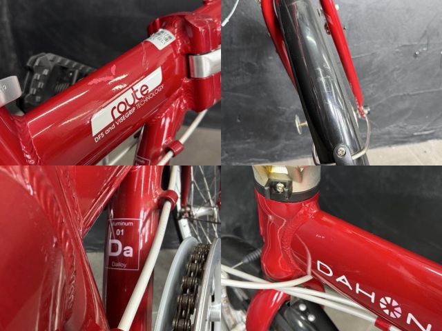 折りたたみ自転車 【中古】DAHON ダホン route ルート レッド 20インチ