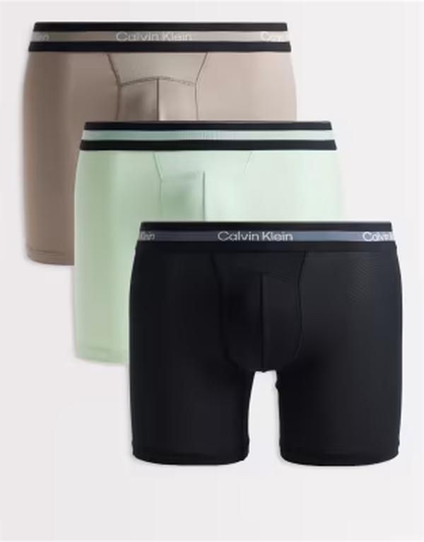 カルバンクライン メンズ アンダーウェア ボクサーパンツ Calvin Klein Icon Active 3 pack boxer briefstaupemint BLACKFUNGISEAFOAM ブラック