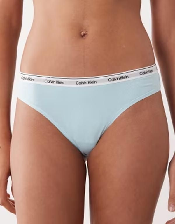 カルバンクライン レディース アンダーウェア ブリーフパンツ ロゴ Calvin Klein Icon Logo brazilian briefs Antarctic Blue ブルー