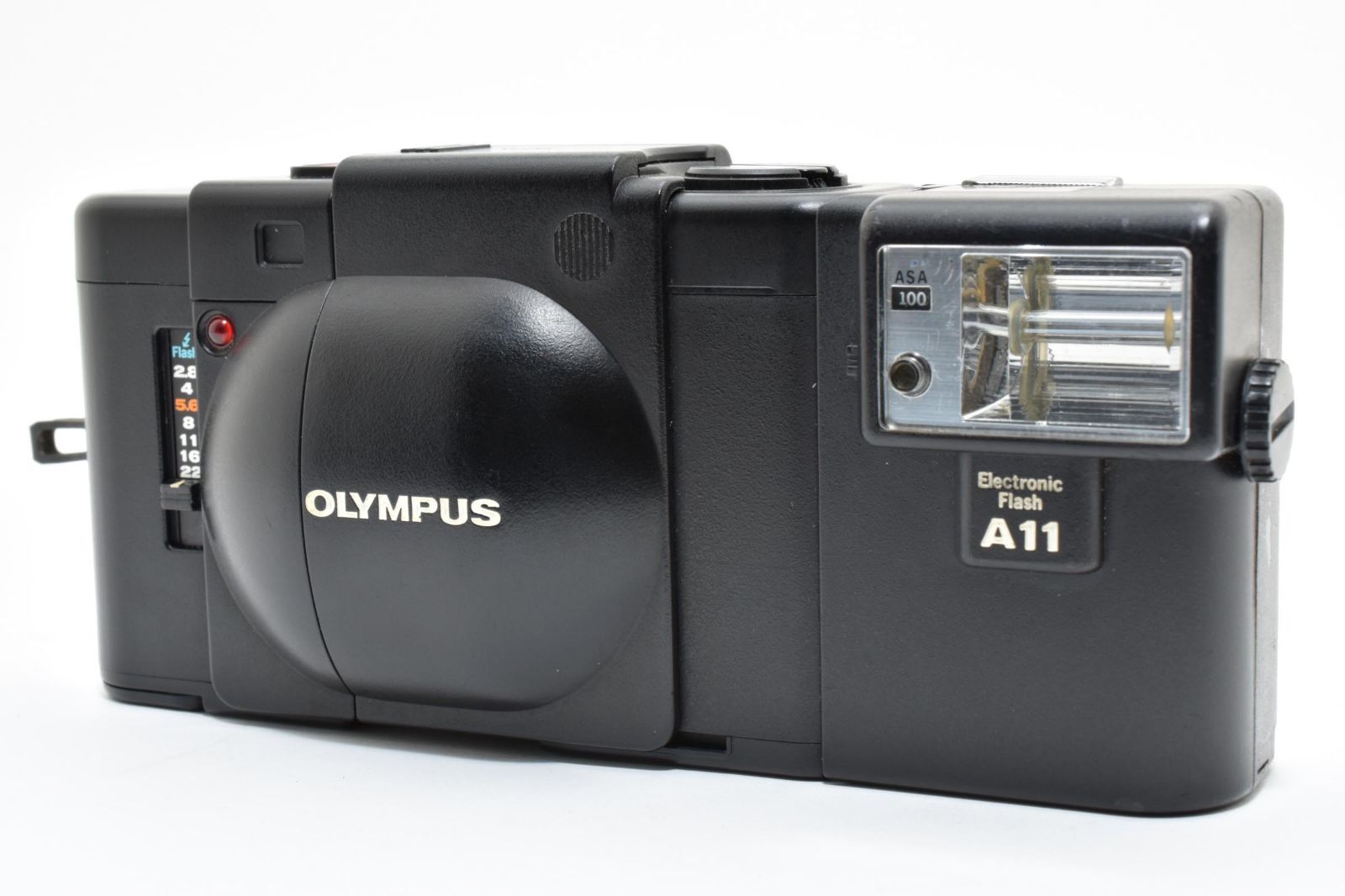 7603 【良品】 Olympus Xa + Flash A11 Rangefinder Film Camera モルト交換済 動作確認済 オリンパス レンジファインダーカメラ