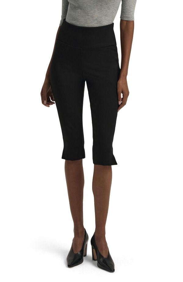 フェイバリット ドーター レディース ボトムス レギンス パンツ キャップ Favorite Daughter The Carrie Pedal Pusher Slit Hem Capri Pants Black ブラック